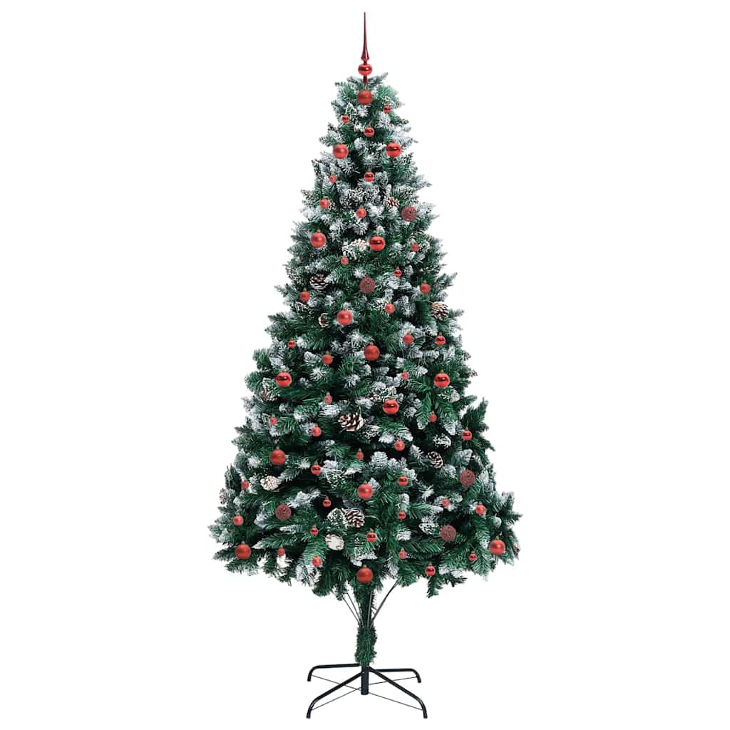 Konstgjord julgran Grön 240 cm PVC och Stål och Plast