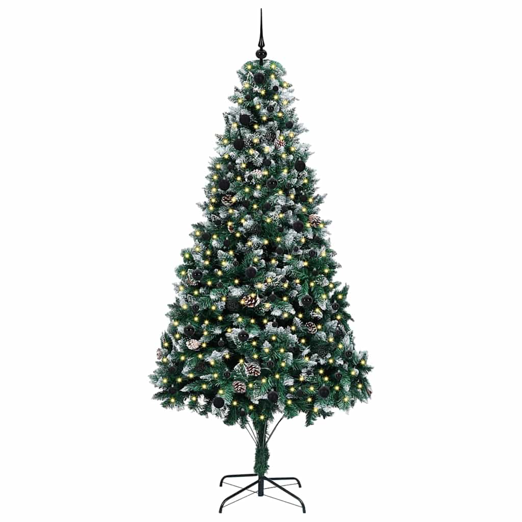 Konstgjord julgran Grön 240 cm PVC och Stål och Plast