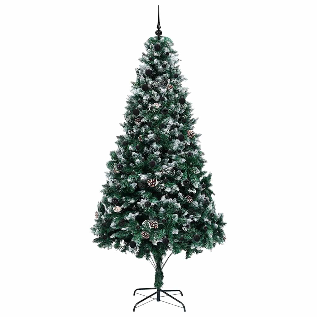 Konstgjord julgran Grön 240 cm PVC och Stål och Plast