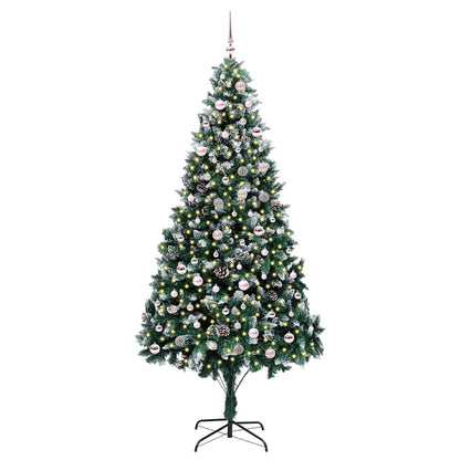 Konstgjord julgran Grön 240 cm PVC och Stål och Plast