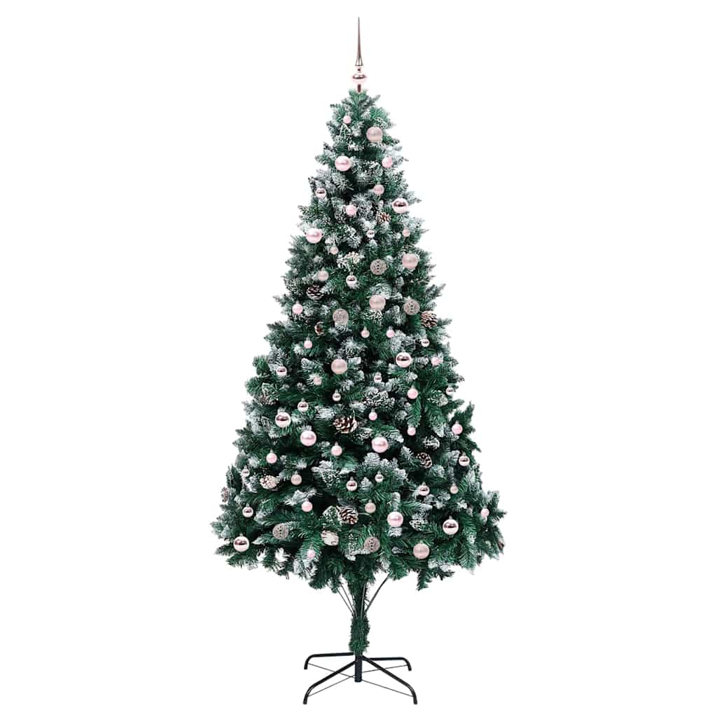 Konstgjord julgran Grön 240 cm PVC och Stål och Plast