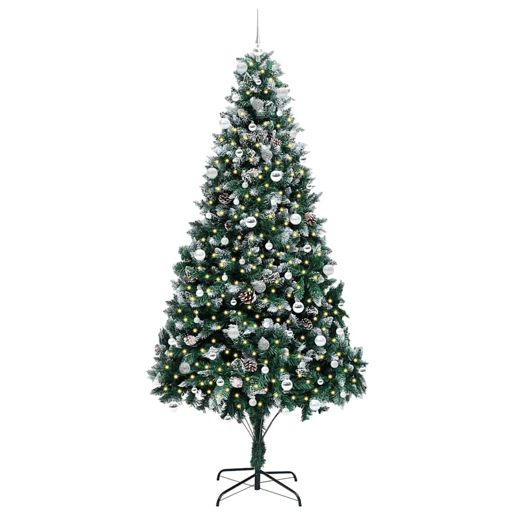 Konstgjord julgran Grön 240 cm PVC och Stål och Plast