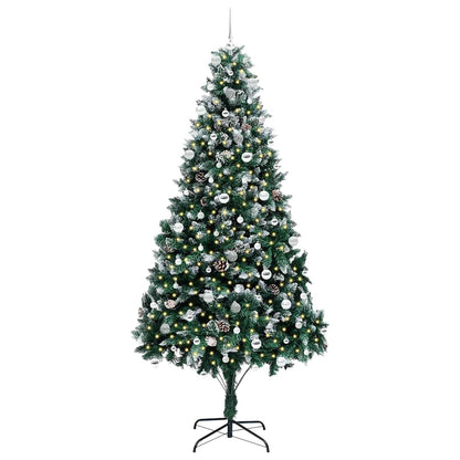 Konstgjord julgran Grön 240 cm PVC och Stål och Plast