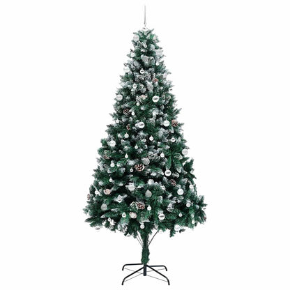 Konstgjord julgran Grön 240 cm PVC och Stål och Plast