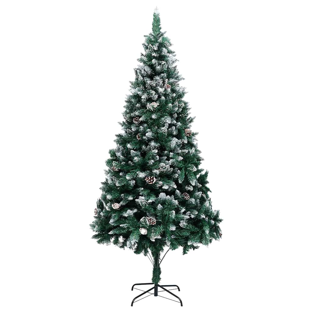 Konstgjord julgran Grön 240 cm PVC och Stål och Plast