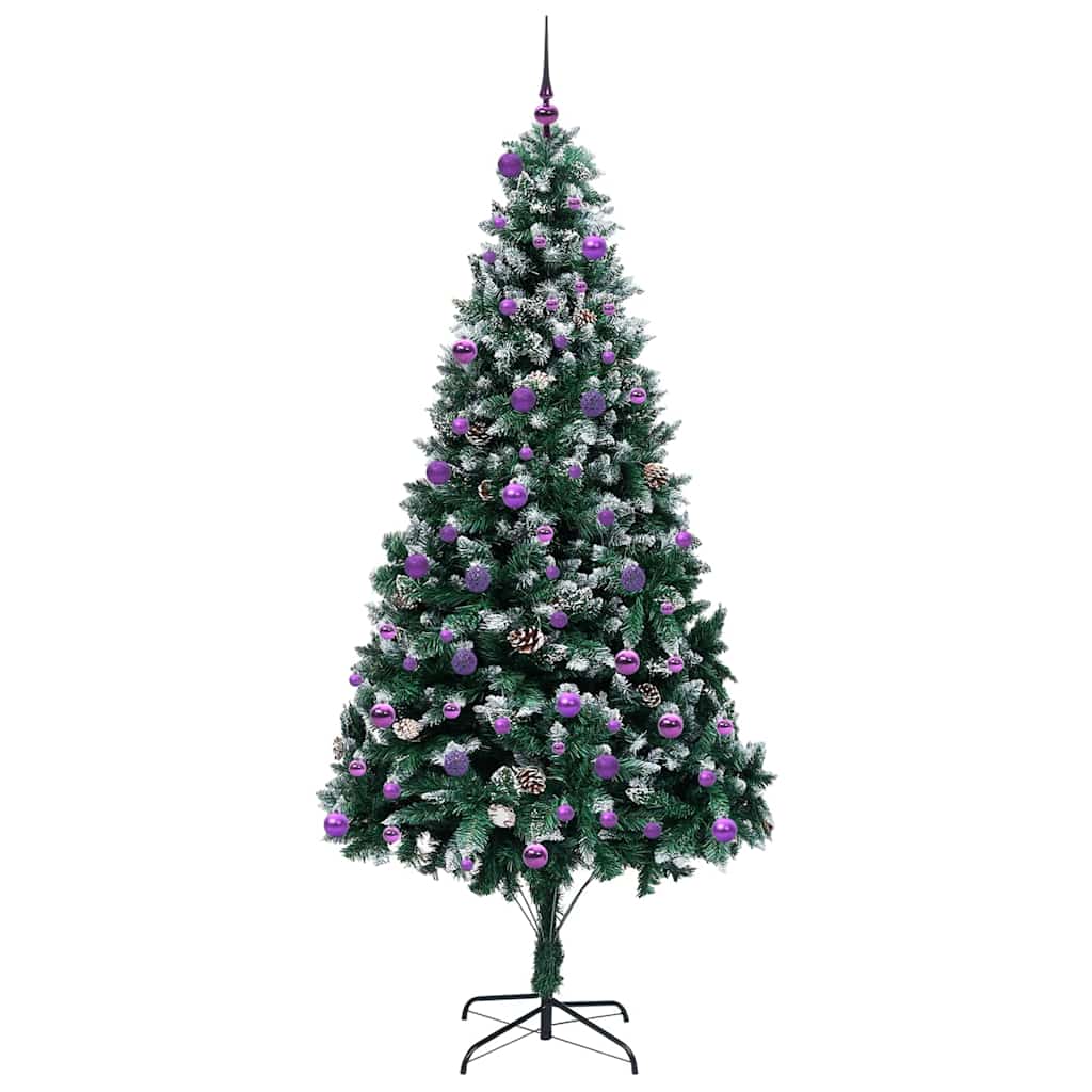 Konstgjord julgran Grön 240 cm PVC och Stål och Plast