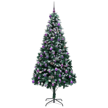 Konstgjord julgran Grön 240 cm PVC och Stål och Plast
