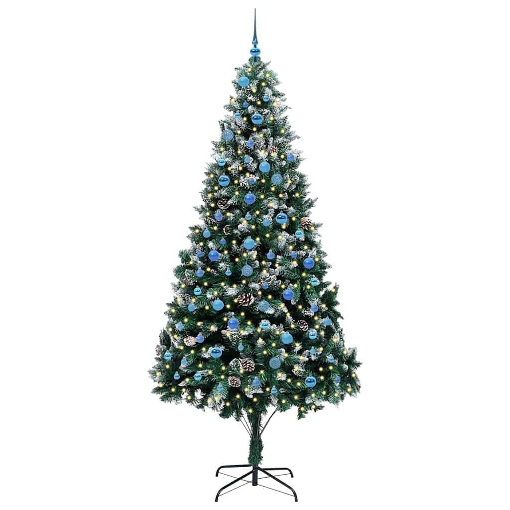 Konstgjord julgran Grön 240 cm PVC och Stål och Plast