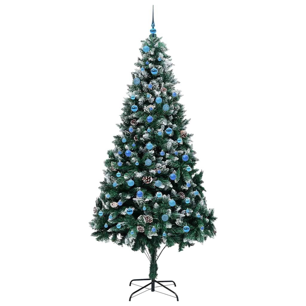 Konstgjord julgran Grön 240 cm PVC och Stål och Plast