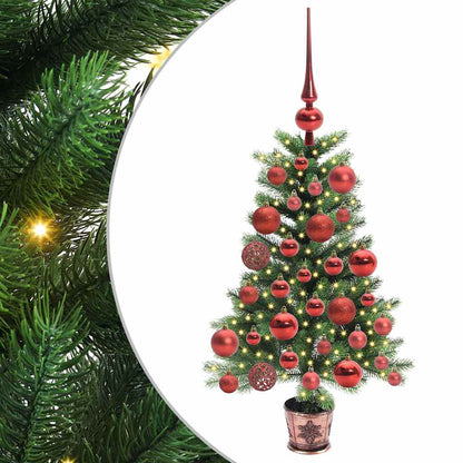 Julgran med 150 LED-lampor med stativ Grön 65 cm PE