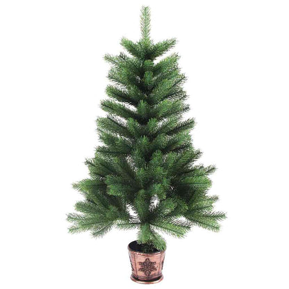Julgran med 150 LED-lampor med stativ Grön 65 cm PE
