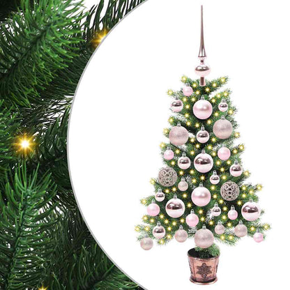 Julgran med 150 LED-lampor med stativ Grön 65 cm PE