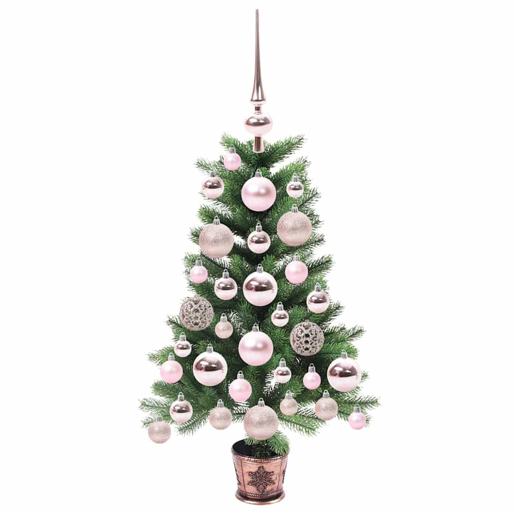Julgran med 150 LED-lampor med stativ Grön 65 cm PE