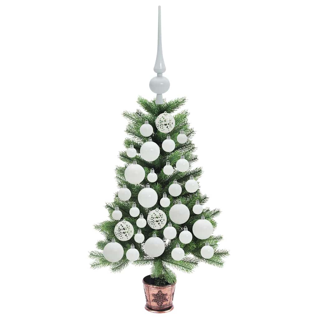 Julgran med 150 LED-lampor med stativ Grön 65 cm PE