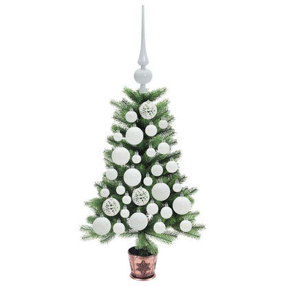 Julgran med 150 LED-lampor med stativ Grön 65 cm PE