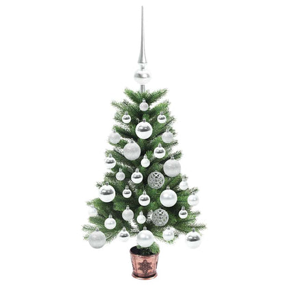 Julgran med 150 LED-lampor med stativ Grön 65 cm PE