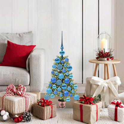 Julgran med 150 LED-lampor med stativ Grön 65 cm PE