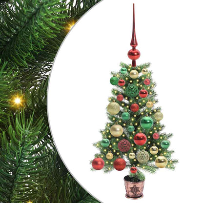 Julgran med 150 LED-lampor med stativ Grön 65 cm PE