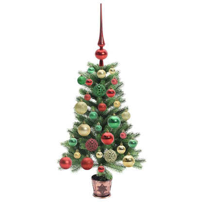 Julgran med 150 LED-lampor med stativ Grön 65 cm PE