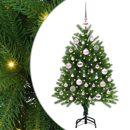 Julgran med 150 LED-lampor med stativ Grön 120 cm PE
