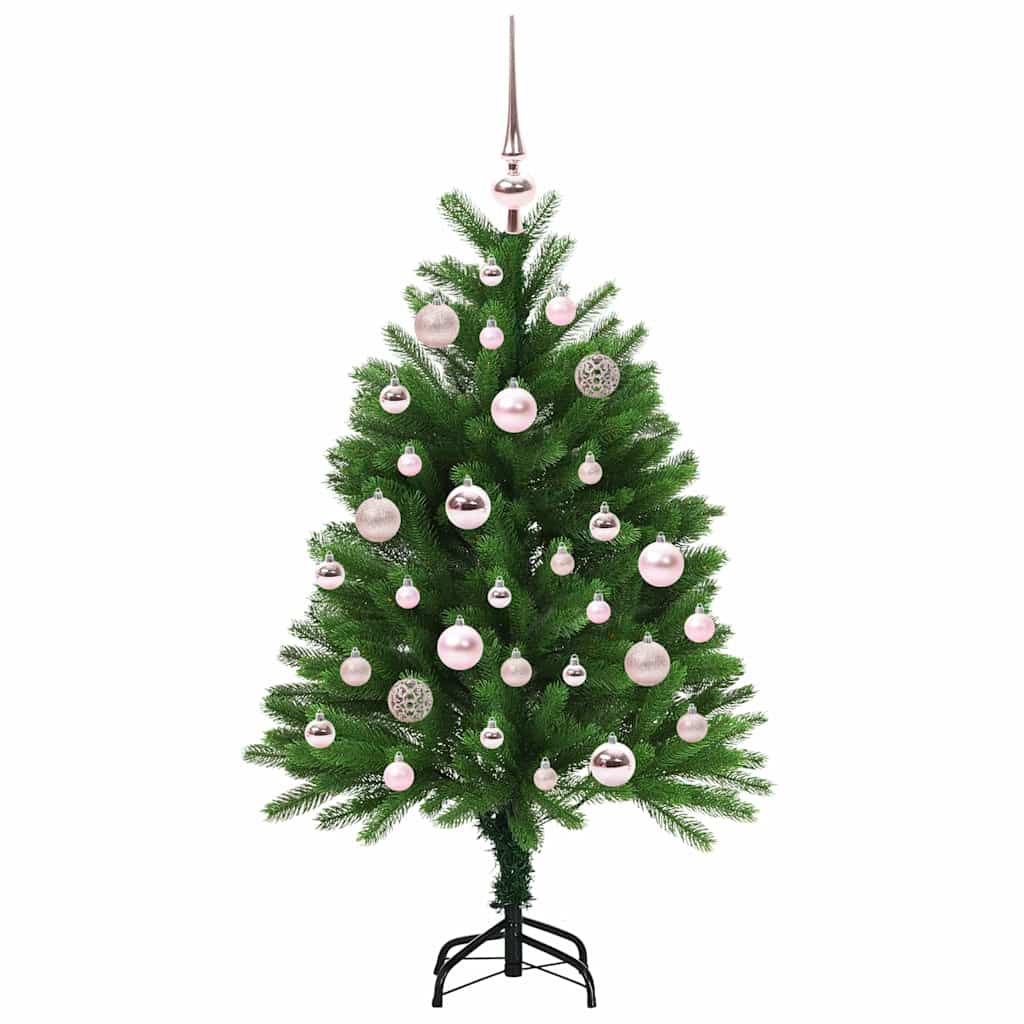 Julgran med 150 LED-lampor med stativ Grön 120 cm PE