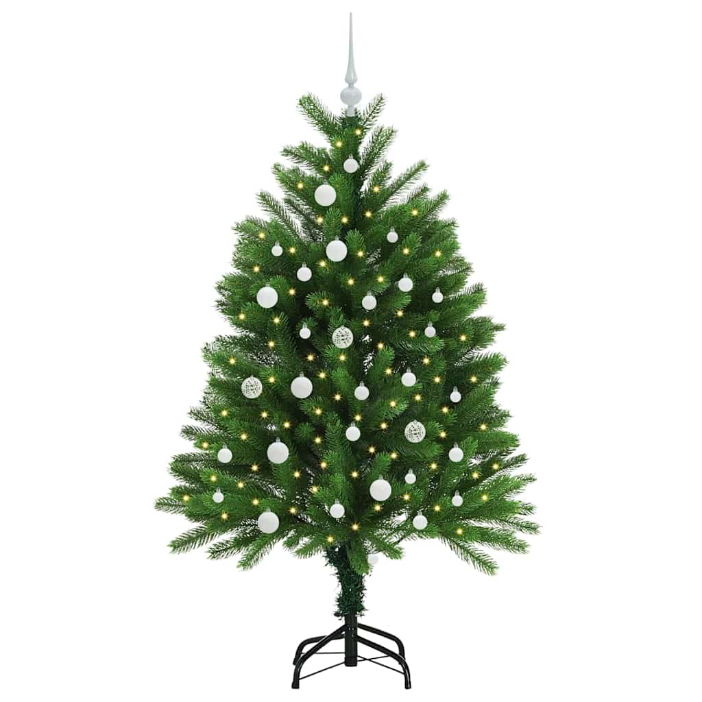 Julgran med 150 LED-lampor med stativ Grön 120 cm PE