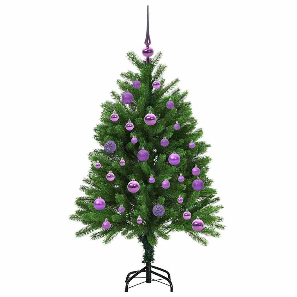 Julgran med 150 LED-lampor med stativ Grön 120 cm PE