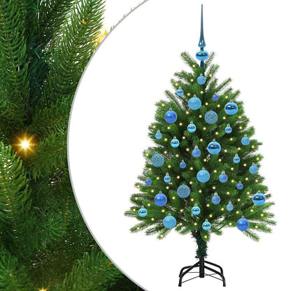 Julgran med 150 LED-lampor med stativ Grön 120 cm PE