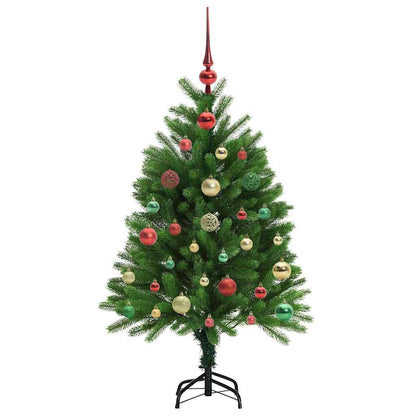 Julgran med 150 LED-lampor med stativ Grön 120 cm PE