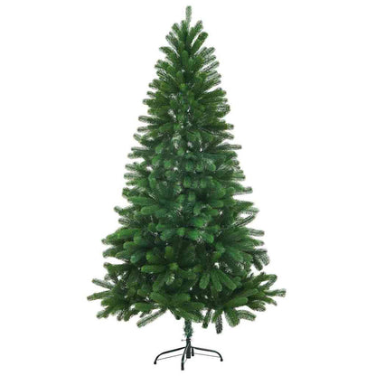 Julgran med 150 LED-lampor med stativ Grön 150 cm PE