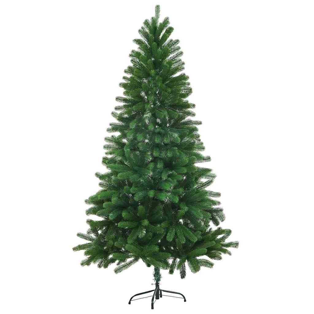 Julgran med 150 LED-lampor med stativ Grön 150 cm PE