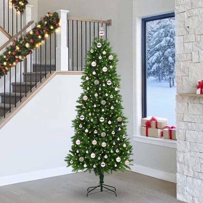 Julgran med 300 LED-lampor med stativ Grön 240 cm PE
