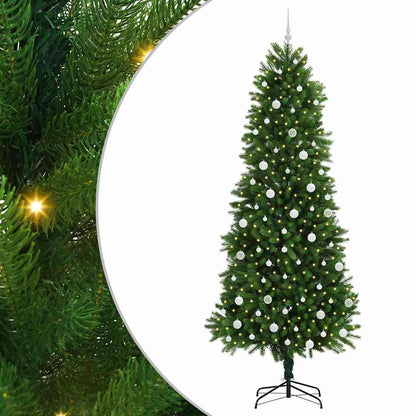 Julgran med 300 LED-lampor med stativ Grön 240 cm PE