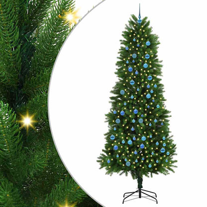 Julgran med 300 LED-lampor med stativ Grön 240 cm PE