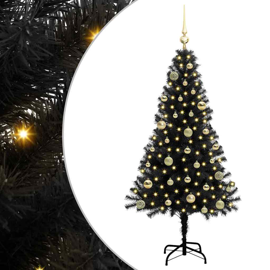 Julgran Svart 150 cm PVC