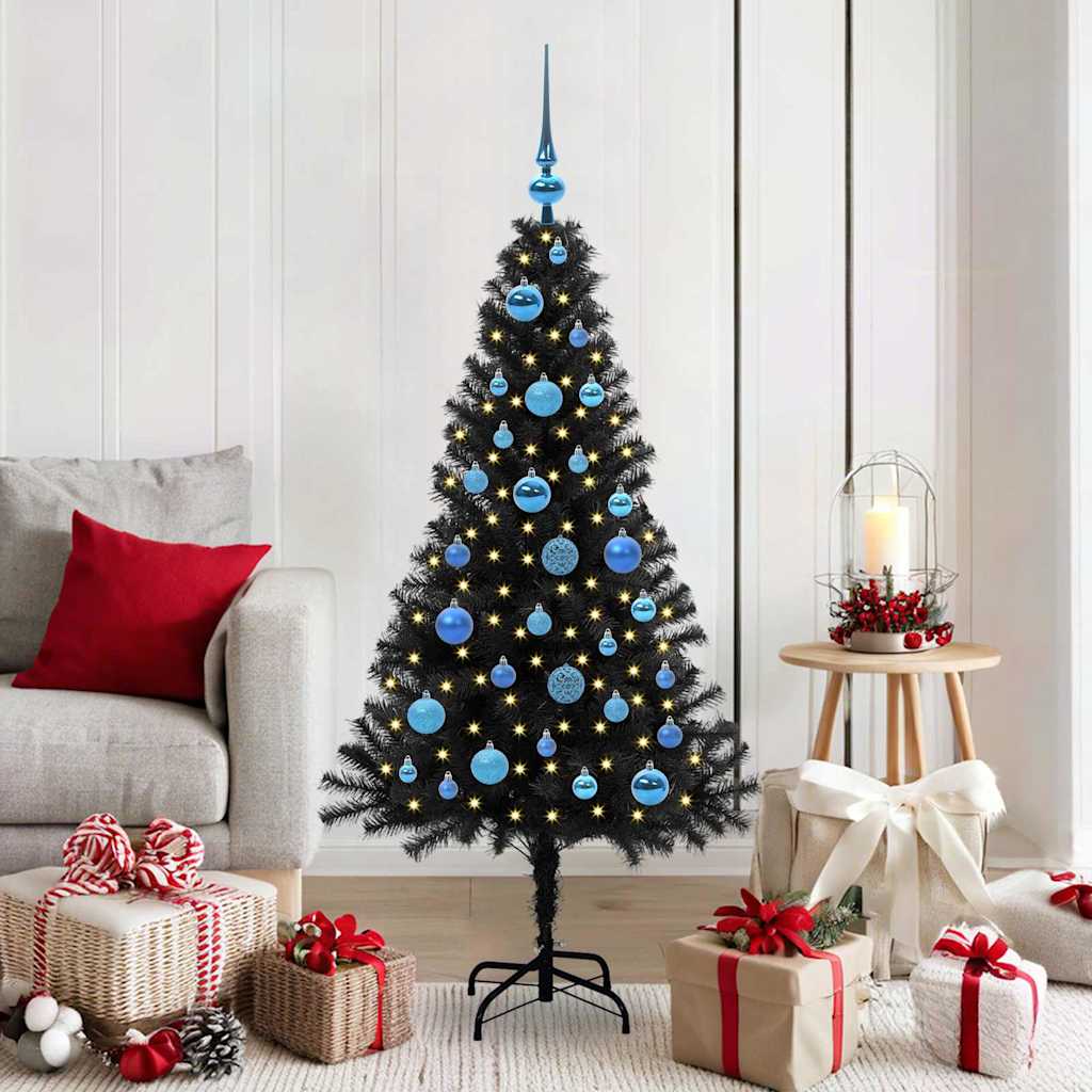 Julgran Svart 150 cm PVC