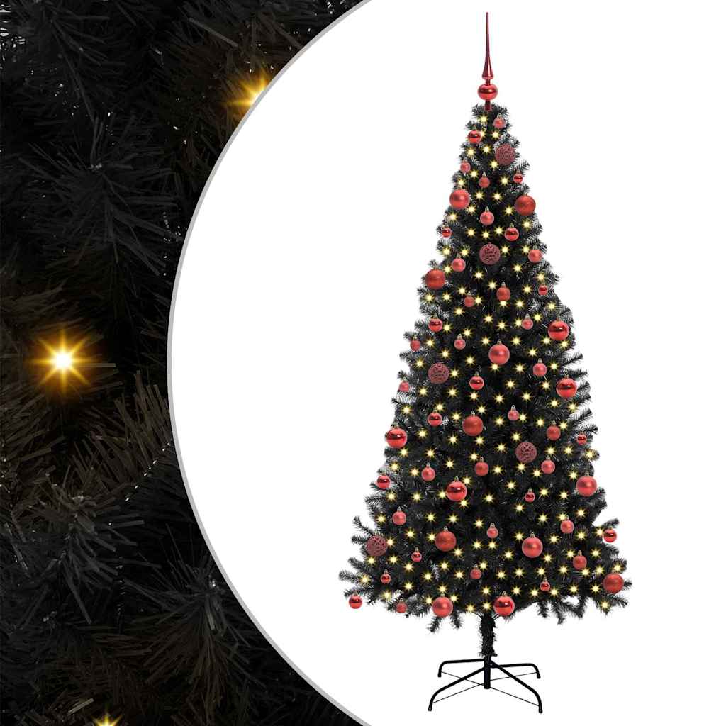 Julgran Svart 180 cm PVC
