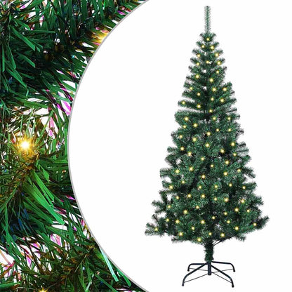 Konstgjord Förbelyst Julgran Grön 120 cm PVC och metall