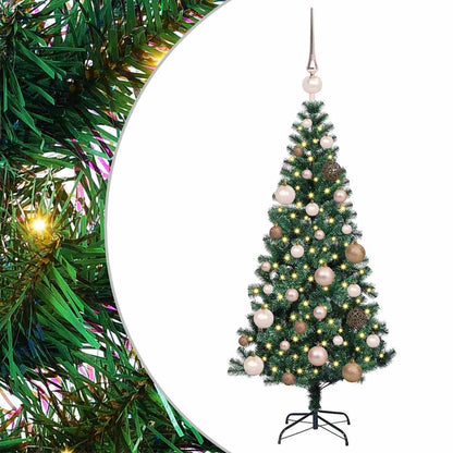 Konstgjord Förbelyst Julgran Grön 120 cm PVC och metall