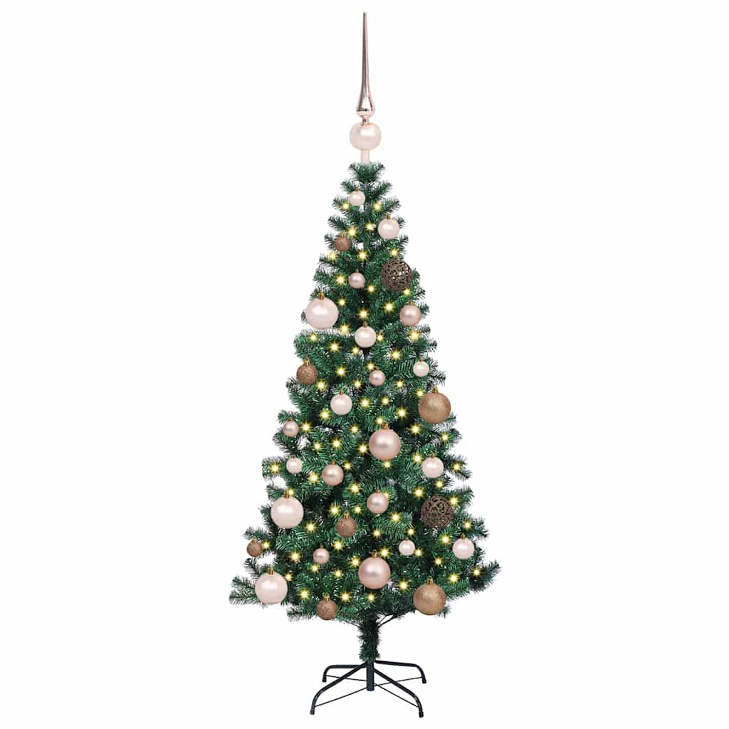 Konstgjord Förbelyst Julgran Grön 120 cm PVC och metall