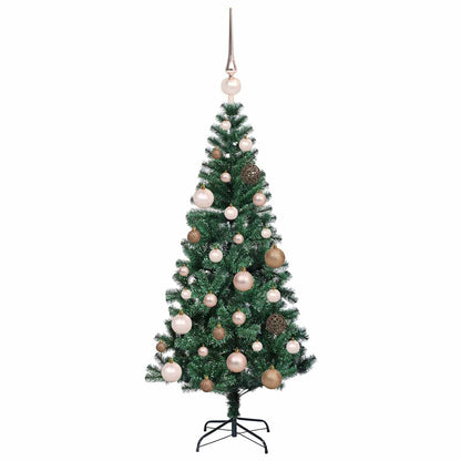 Konstgjord Förbelyst Julgran Grön 120 cm PVC och metall