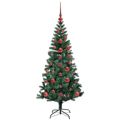 Konstgjord Förbelyst Julgran Grön 120 cm PVC och metall