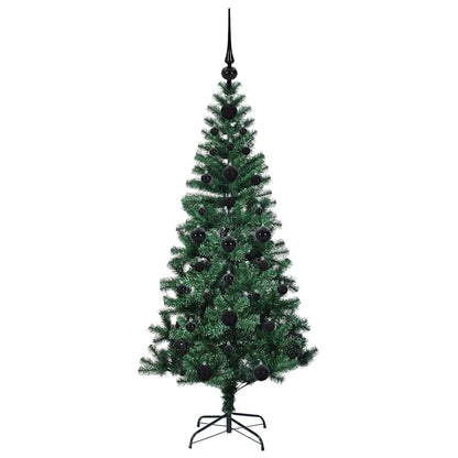 Konstgjord Förbelyst Julgran Grön 120 cm PVC och metall