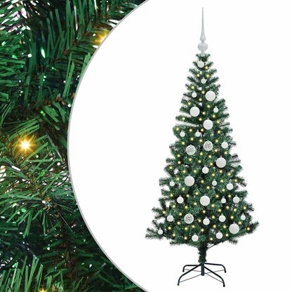 Konstgjord Förbelyst Julgran Grön 120 cm PVC och metall