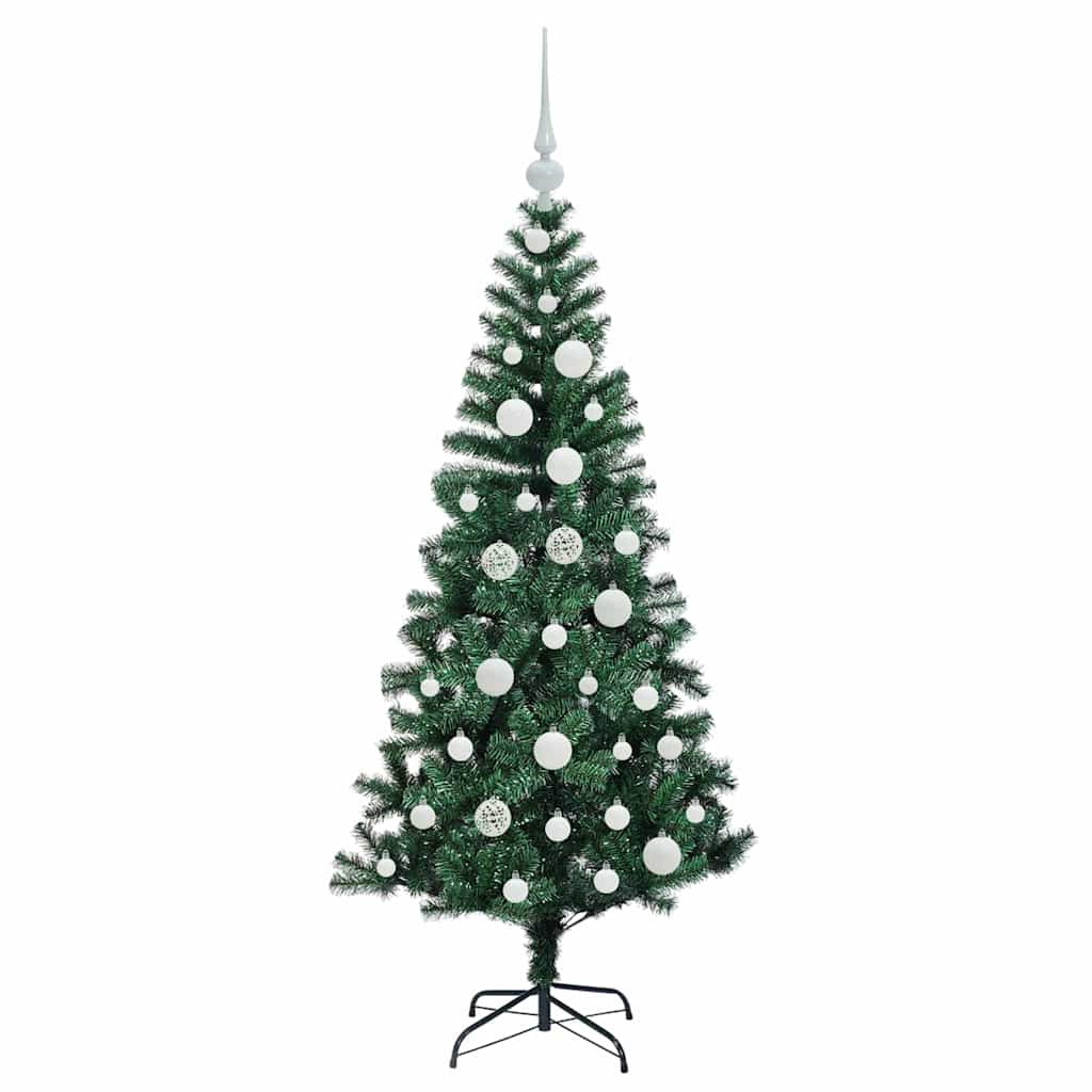 Konstgjord Förbelyst Julgran Grön 120 cm PVC och metall