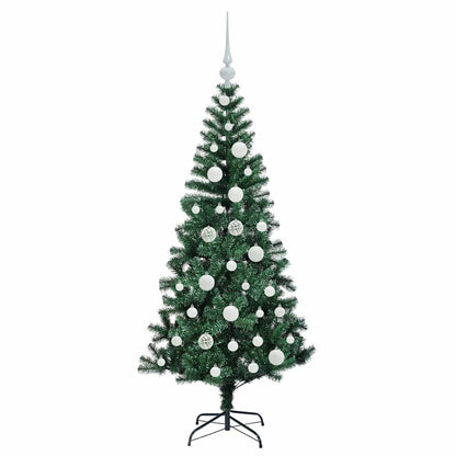 Konstgjord Förbelyst Julgran Grön 120 cm PVC och metall