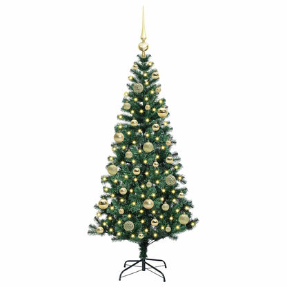 Konstgjord Förbelyst Julgran Grön 120 cm PVC och metall
