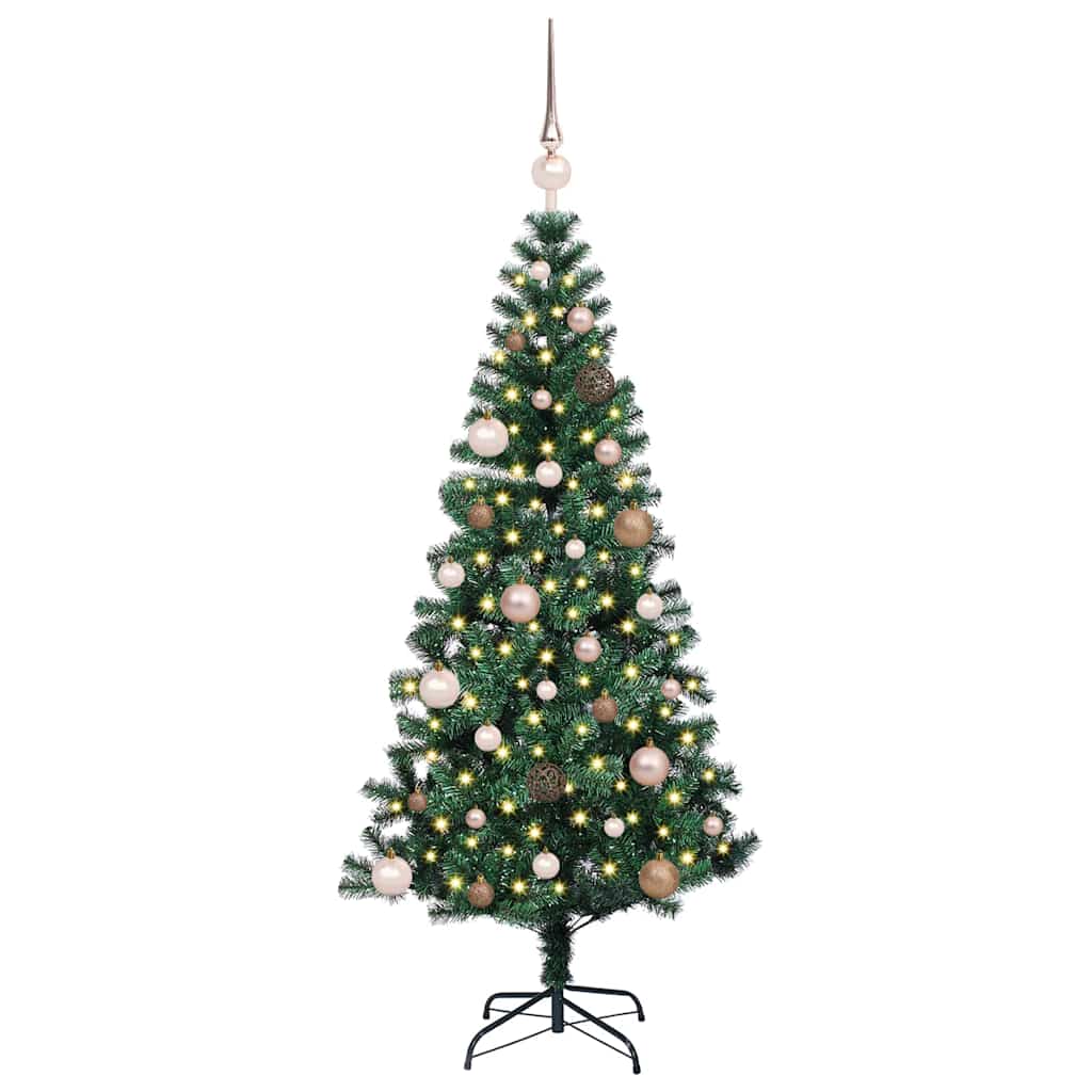 Konstgjord Förbelyst Julgran Grön 150 cm PVC och metall