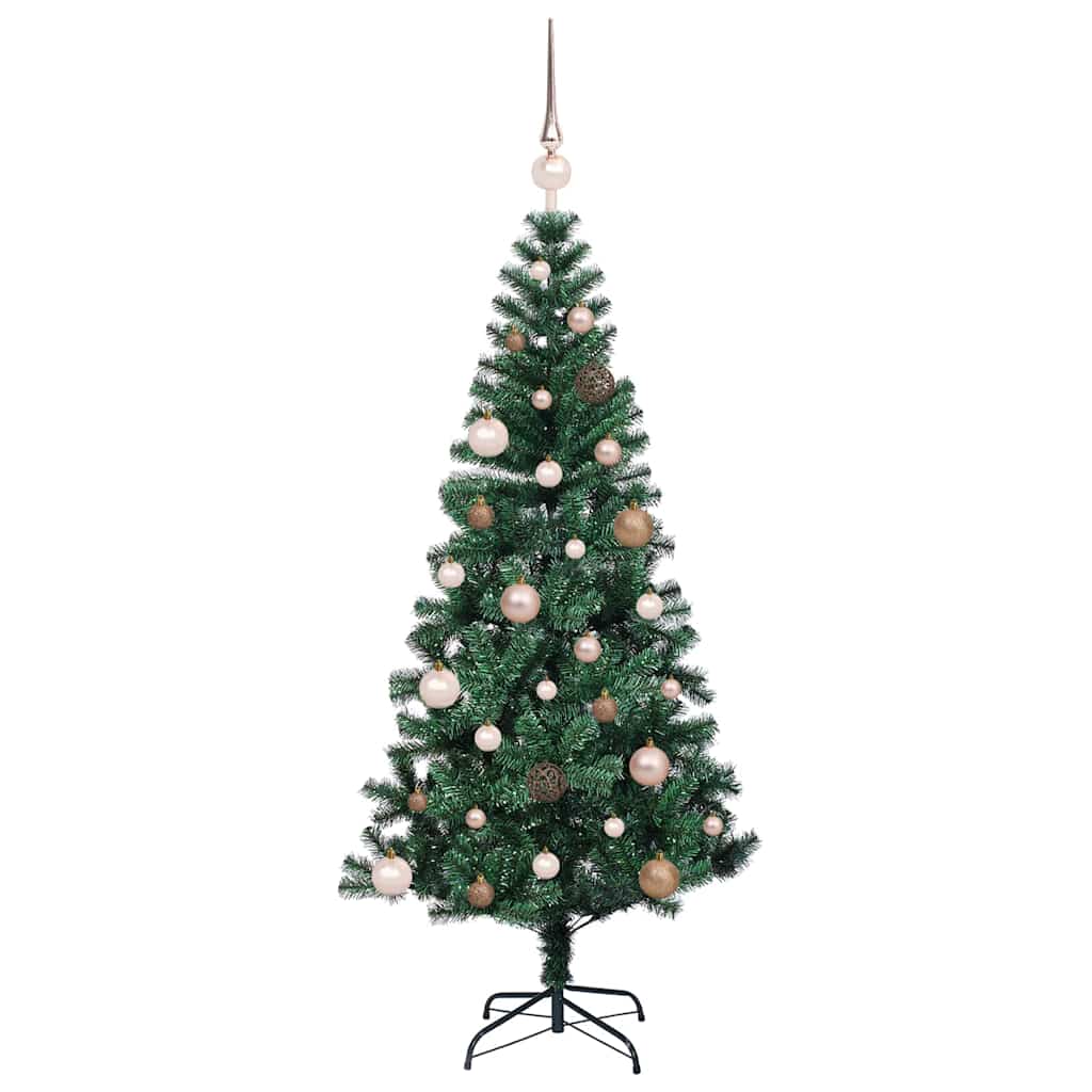 Konstgjord Förbelyst Julgran Grön 150 cm PVC och metall
