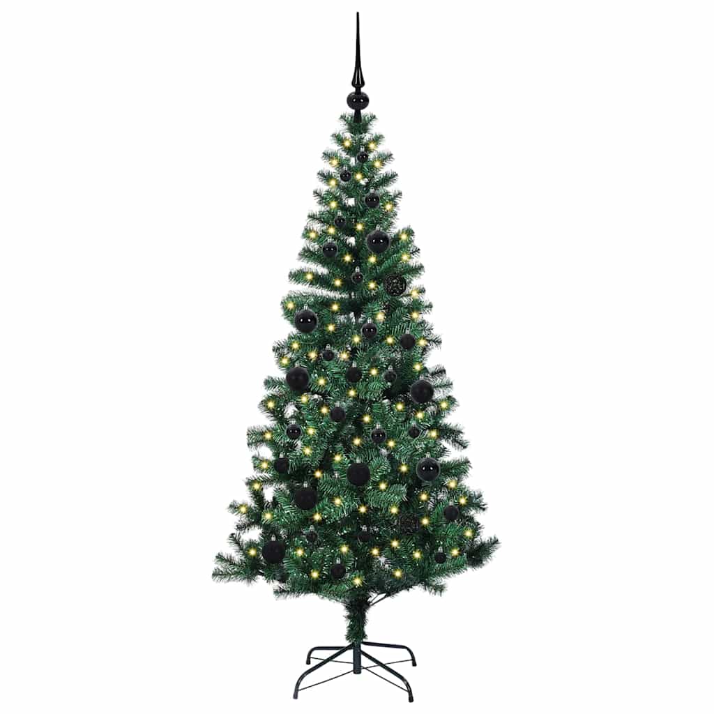 Konstgjord Förbelyst Julgran Grön 150 cm PVC och metall